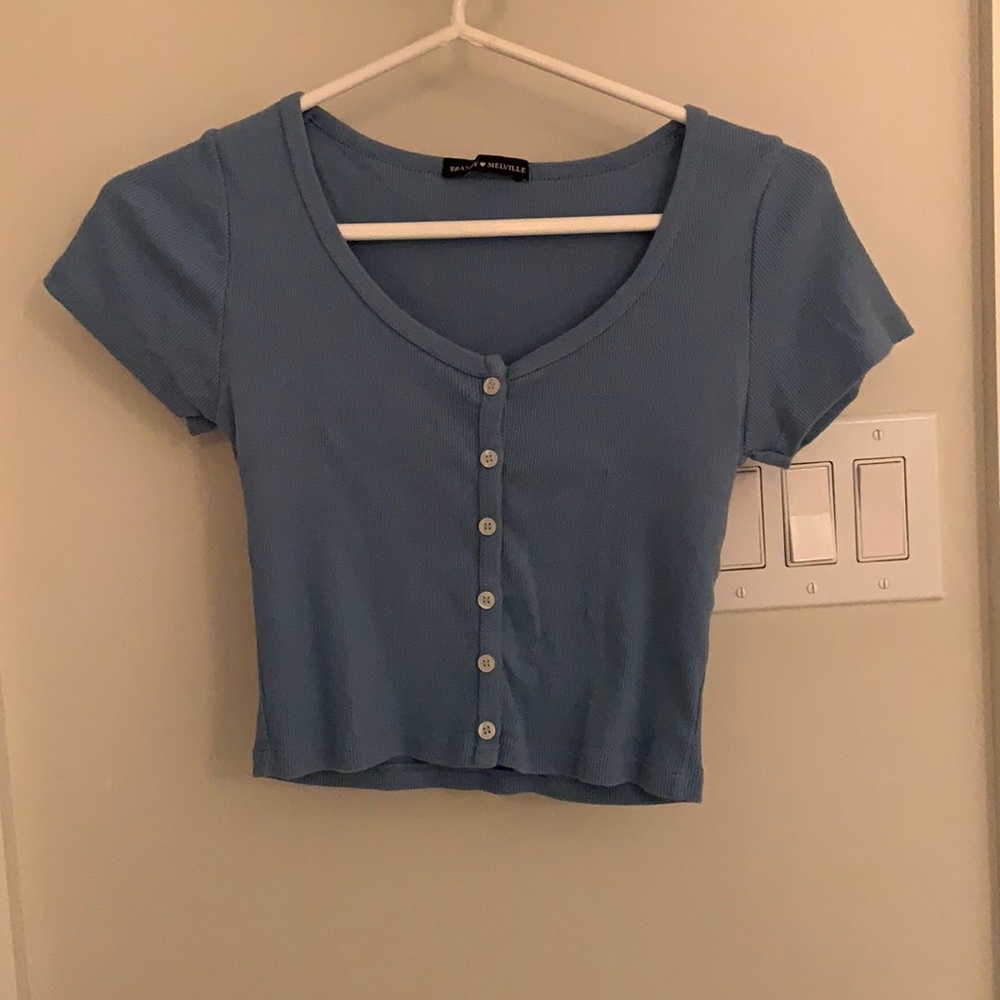 Blue Brandy Melville crop top